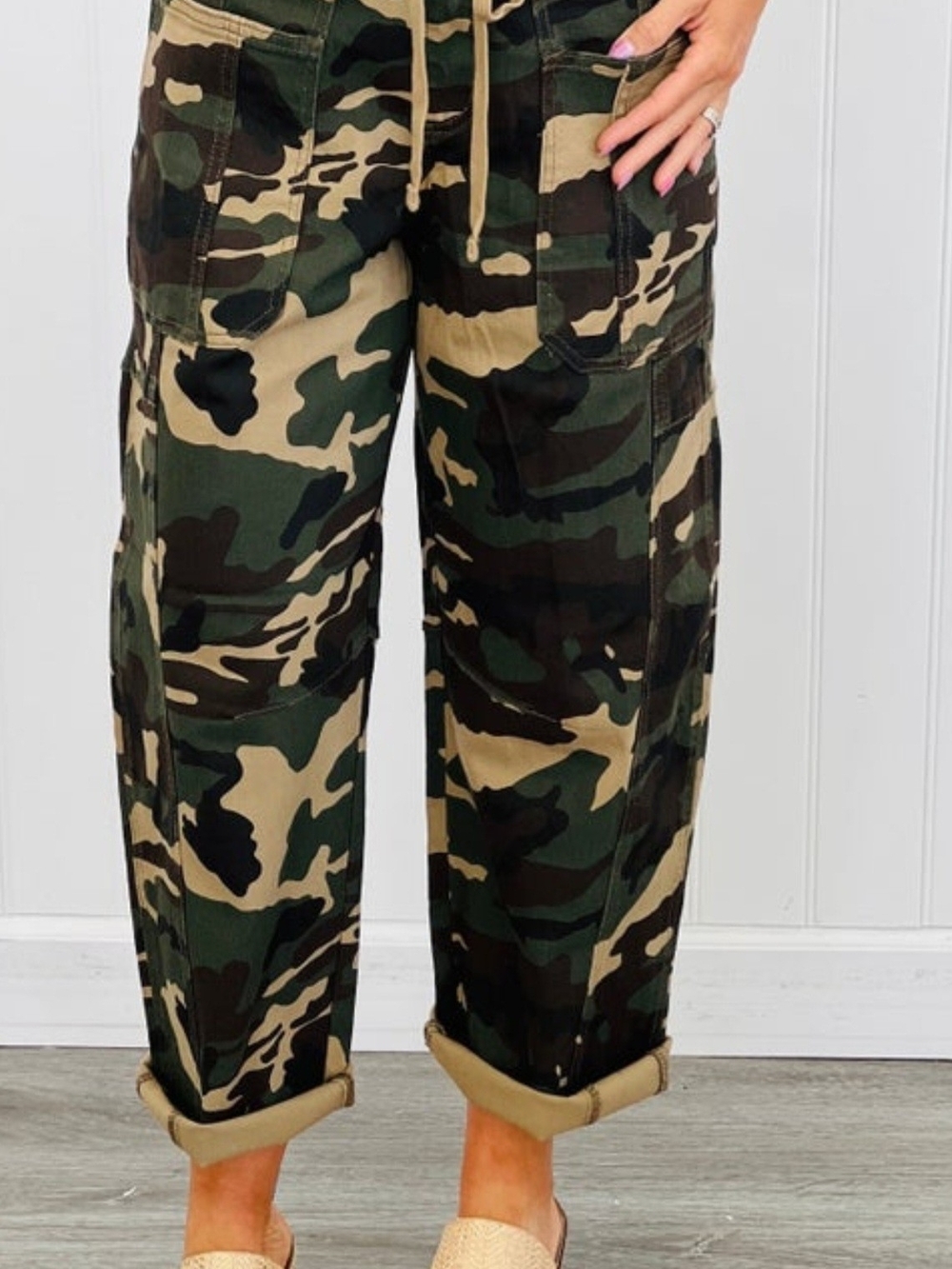 New Risen Camo Walk In Nature Barrel Pants Size 5 27